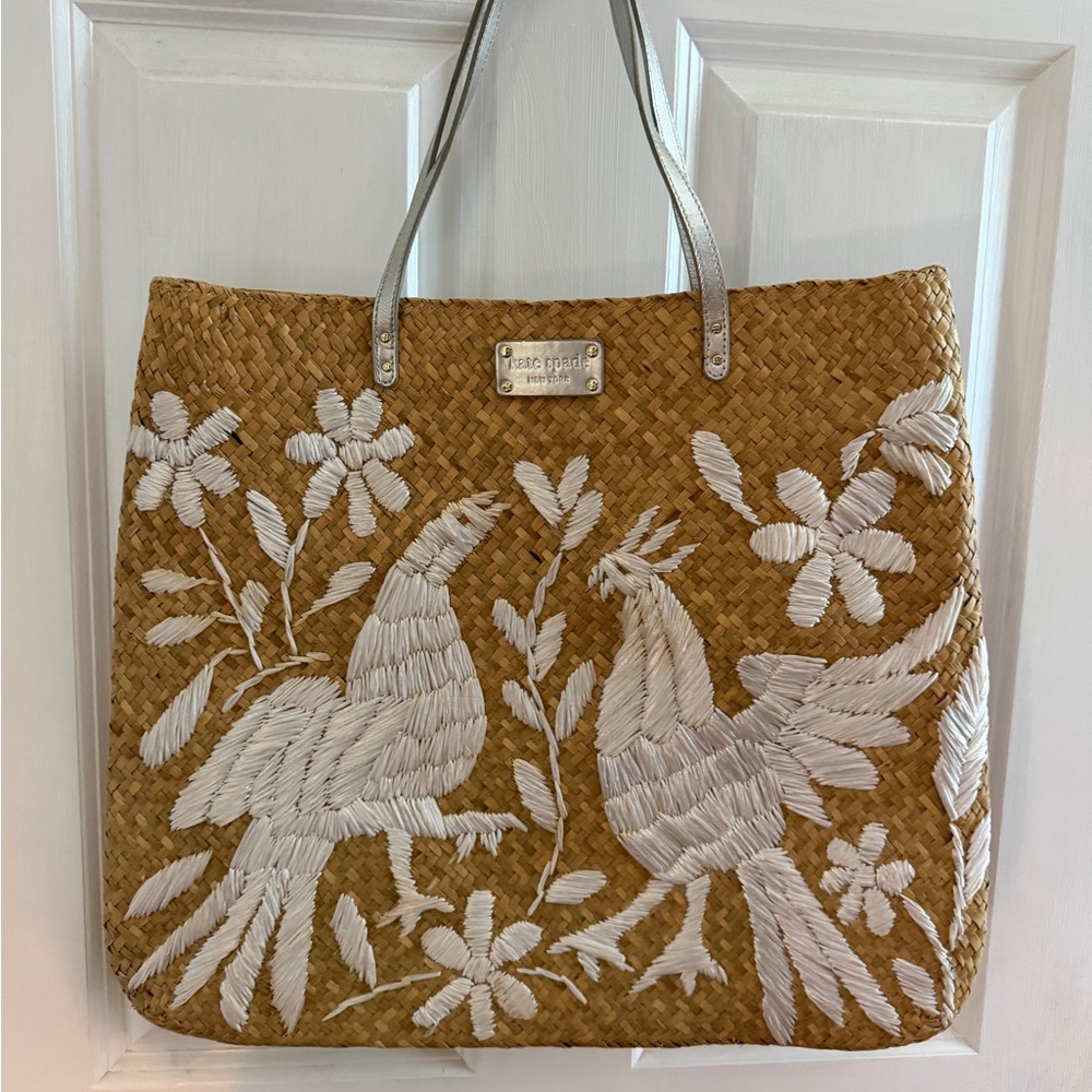 Kate Spade Oxcaca Tote with White Embroidery